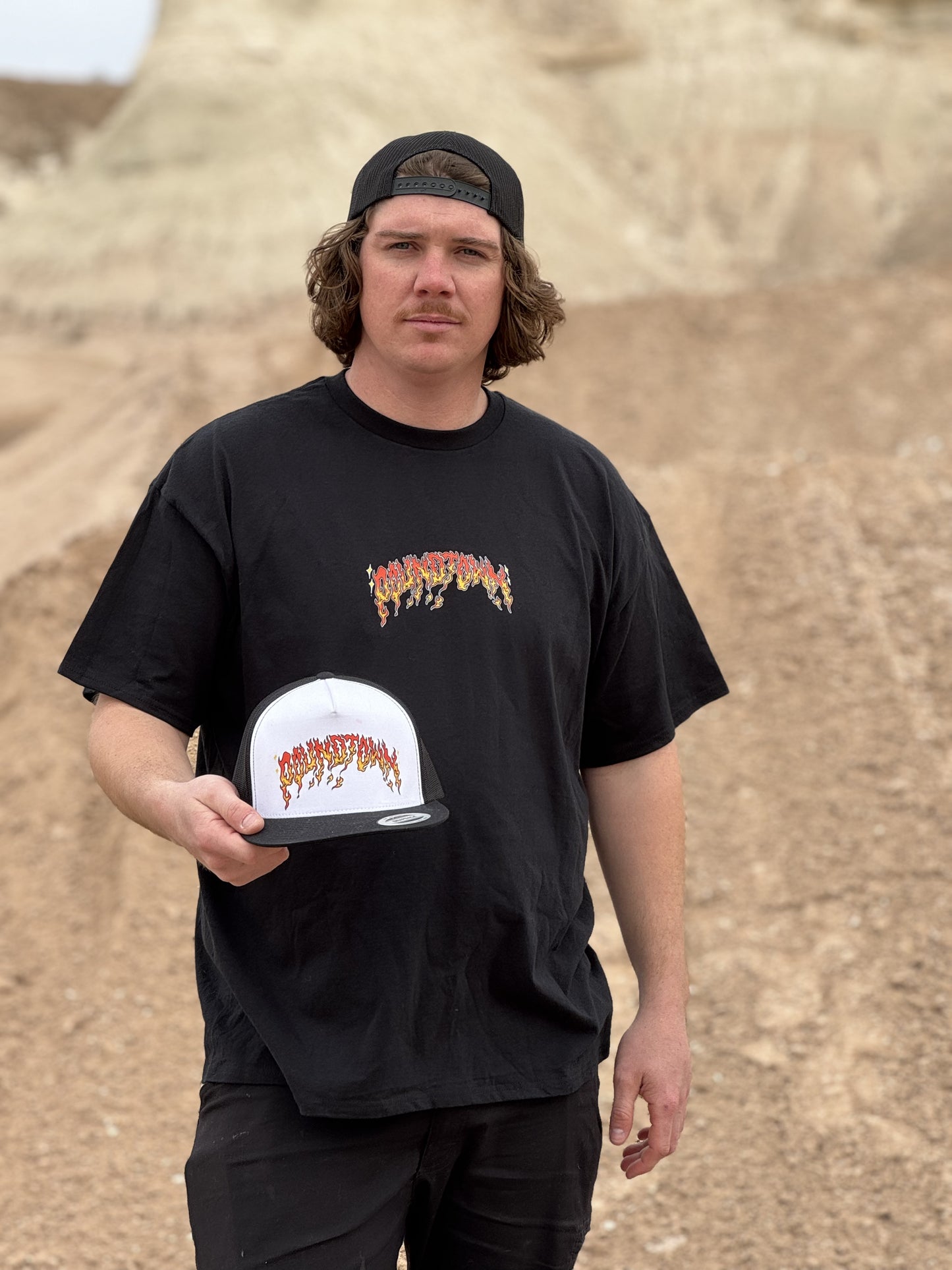 Black & White Poundtown Flame Hat