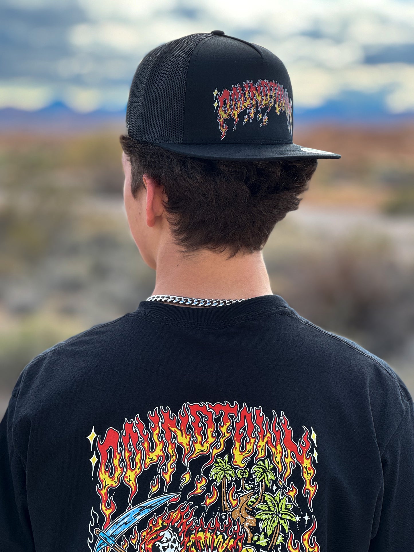 Black Poundtown Flame Hat