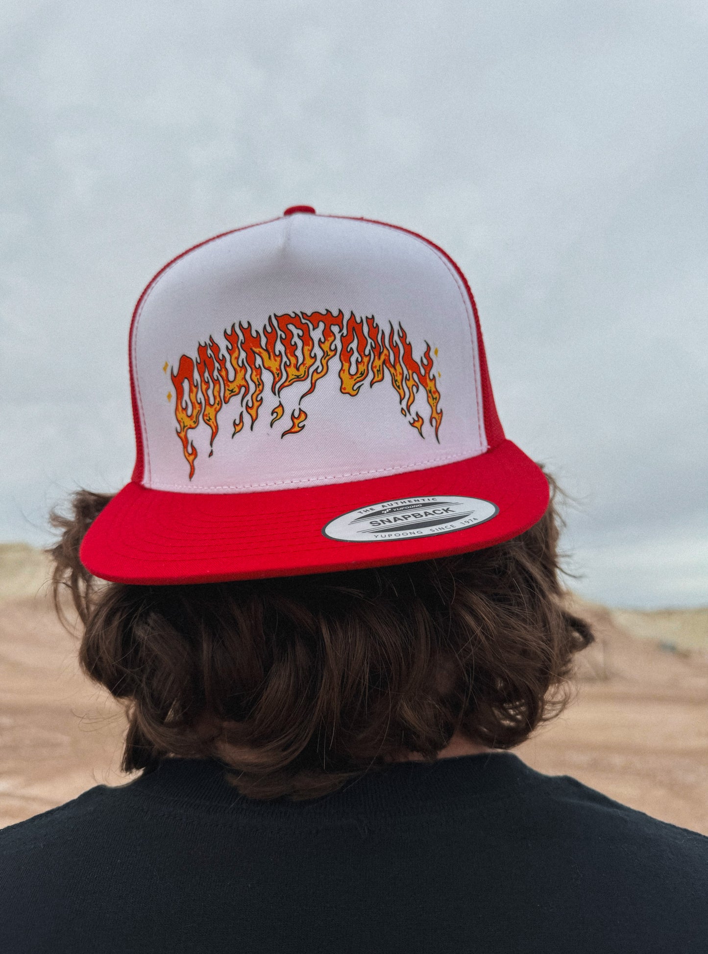 Red & White Poundtown Flame Hat